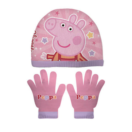 Zestaw czapka i rękawiczki Świnka Peppa dla dzieci