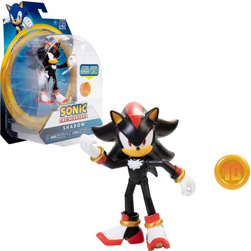Sonic The Hedgehog - Shadow with Super Ring - 4 Inch Action Figure